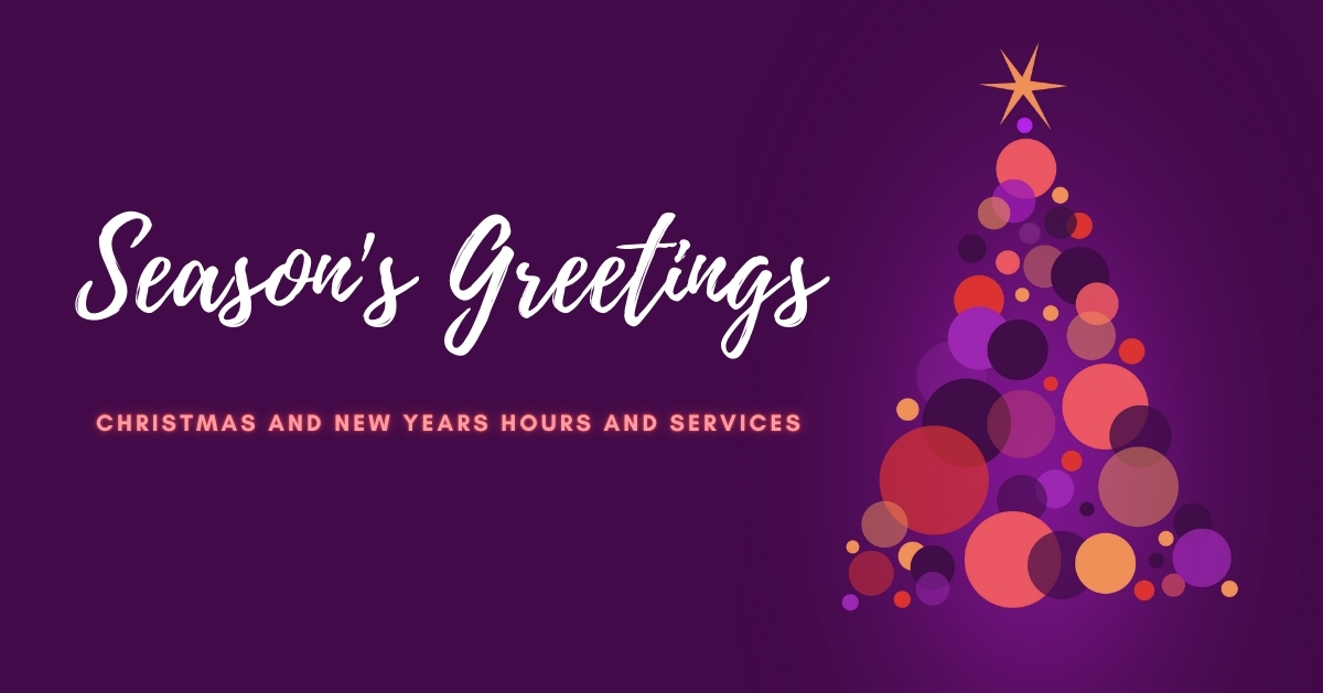chrstmas and new years hours and services