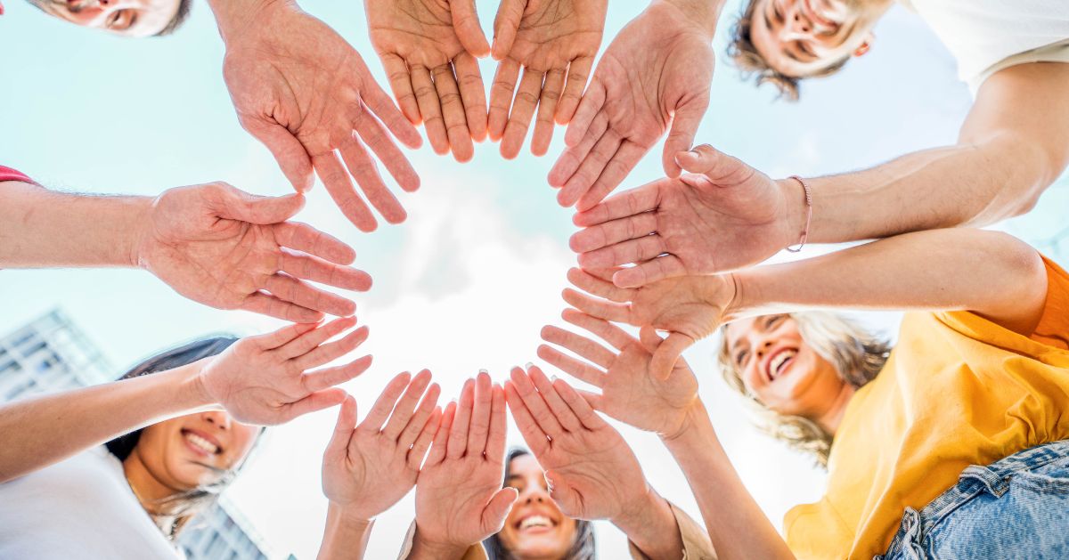 youths showing their hands